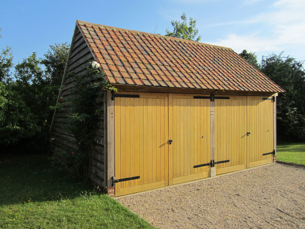 2 bay wooden garage