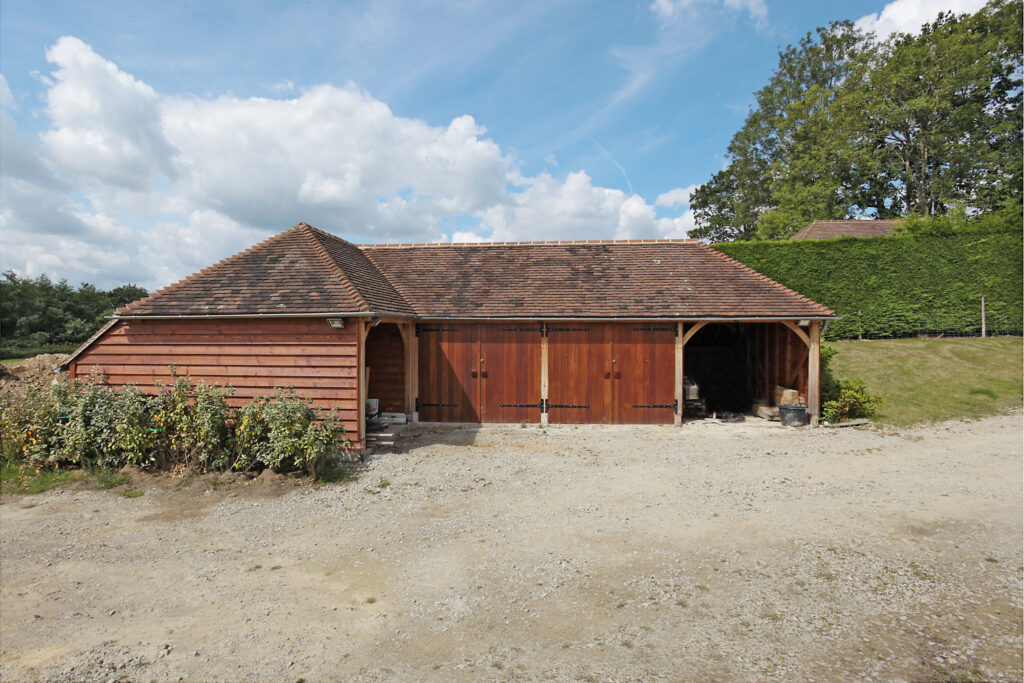 4 bay oak framed garage