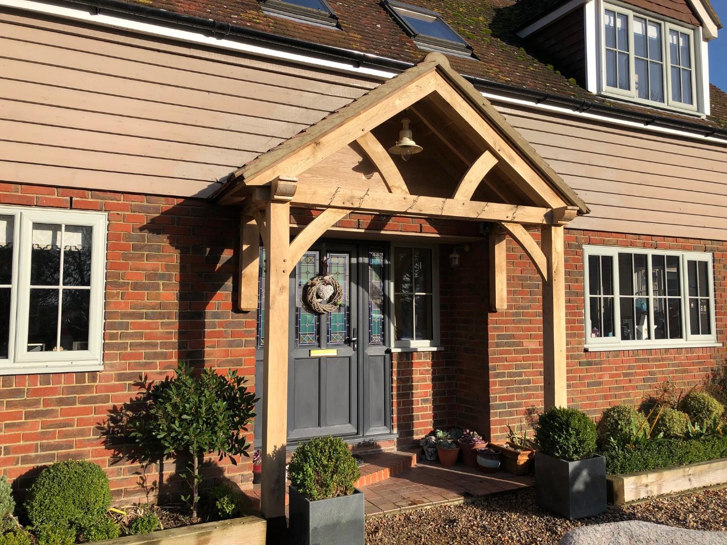 Floor and Wall Mounted Porch Gallery - Oak Frames Direct