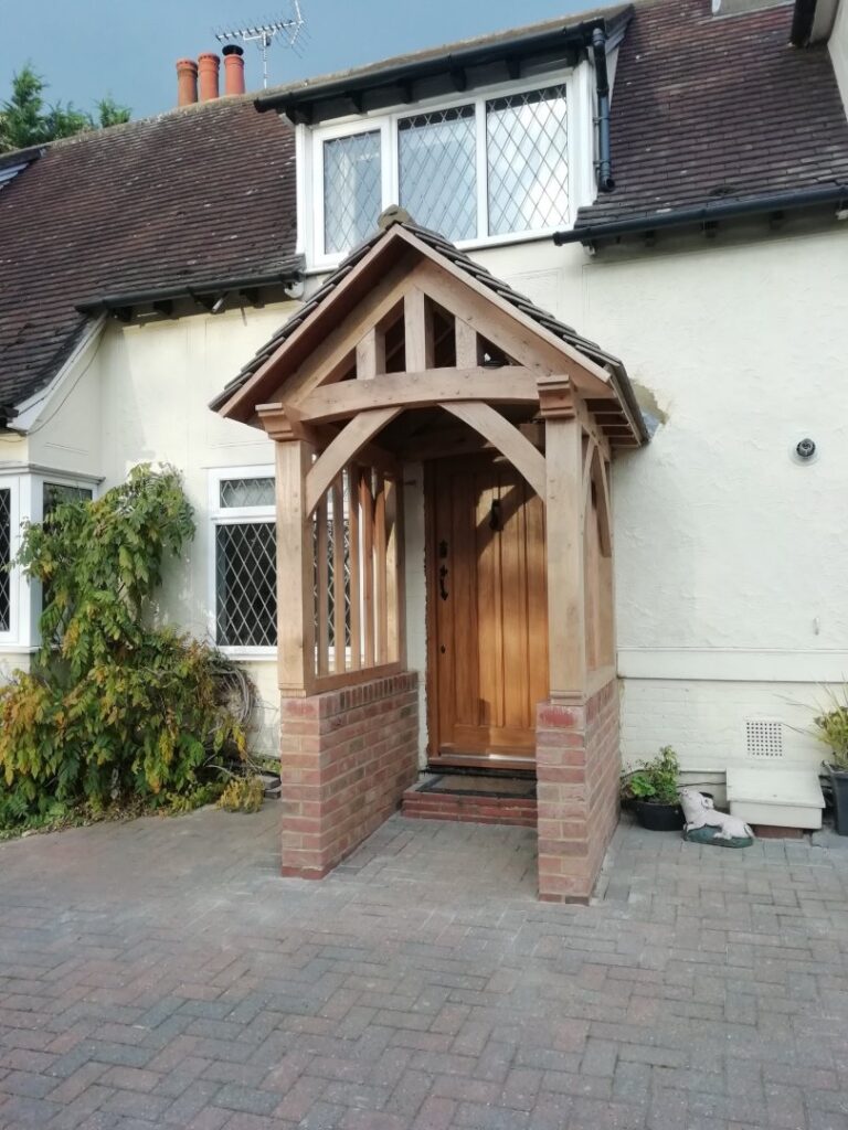 Oak Frame High Brick Plinth Porch