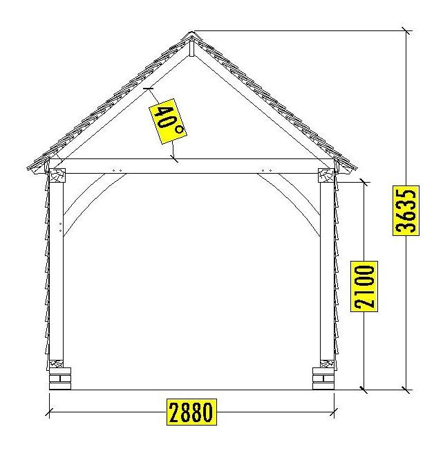 oak frame garage diagram